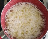 A picture of step 1 of Kesar Rasmalai.