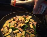 A picture of step 5 of Teriyaki Zucchini & Mushrooms.