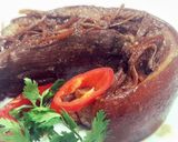 A picture of step 7 of Kanya's Braise Pork Belly with ginger and 5 spices.