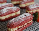 Foto langkah ke 4 dari resep Red velvet Eclairs.