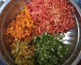 A picture of step 1 of Gajar Haldi Mirchi Mix Achar.
