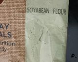 A picture of step 1 of Soybean flour laddu.