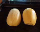 A picture of step 4 of Spaghetti Squash and Sausage Broccoli Bake.