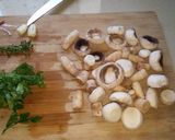 A picture of step 1 of Fresh mushrooms spicy pasta sauce.