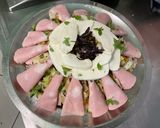 Une image de l'étape 16 de Salade d'endives à la mortadelle, concombre, tomate et mozzarella.