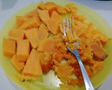 A picture of step 1 of Melt-in-Your-Mouth Yellow Sweet Potato Talam (No Steaming Required).