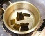 A picture of step 2 of How To Make Dashi Stock Using Konbu Seaweed and Bonito Flakes.
