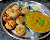 A picture of step 9 of Dal batti churma.