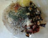 A picture of step 4 of Crispy Mozerella Stuffed Chipotle Eggplant Fritters.