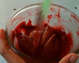 Foto langkah ke 5 dari resep Almond Cookies Red Velvet (Putih Telur Tanpa butter/ margarin).
