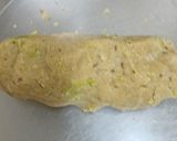 A picture of step 4 of Jawarichi Thecha Bhakri.