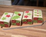 A picture of step 3 of Christmas Battenberg 🎄.