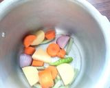 A picture of step 1 of Vegetables Soup.