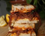 A picture of step 4 of Ultimate Birria Sandwich.