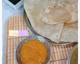 A picture of step 3 of Halwa Pori.