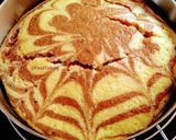 A picture of step 5 of Chocolate Marble Cake (no eggs).