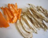 A picture of step 2 of Ginger and Soy Sauce Chicken Sauté with Kinpira.
