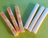 A picture of step 1 of Halloween Witches Broom Stick Treats.