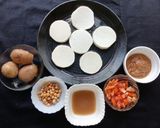A picture of step 1 of Kochu Papri Chaat.