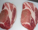 A picture of step 1 of Cheesy Pork Sauté with Pork Loin.