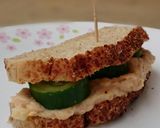 A picture of step 2 of Salmon Spread Sandwich.