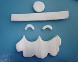 A picture of step 5 of Santa Claus Bento for Christmas.