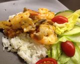 A picture of step 5 of Shrimp with mushroom in butter sauce.