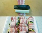 A picture of step 3 of Zucchini Pork Teriyaki Rollups.