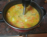 Foto del paso 3 de la receta: Crema de calabaza y batata con snack de garbanzos fritos