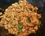 A picture of step 5 of Brinjal Stir fry Poriyal.
