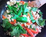 A picture of step 7 of Healthy Phad Ga Prao with Chicken Breast.