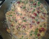 A picture of step 3 of Egg with summer sausage.