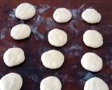 A picture of step 4 of Dampi's Bakes ( a Caribbean substitute for bread).