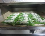 A picture of step 4 of Easy Sugar Snap Peas Baked in the Toaster Oven.