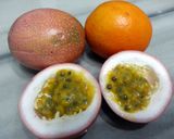 A picture of step 1 of Orange With Passion Fruit Juice.