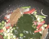A picture of step 3 of Palak peas pulao.