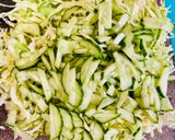 A picture of step 1 of Young Cabbage Salad with Cucumber.