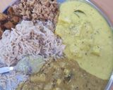 A picture of step 8 of #LBC#brown rice,south indian kadi,Arabhi subji,pumpkin subji#.