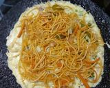 A picture of step 2 of Sooji noodles omelet.