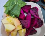 Foto langkah ke 1 dari resep Dragonfruit Apel pokcoy Juice.