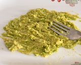 A picture of step 4 of Fig and Feta Guacamole.