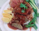 รูปขั้นตอนการทำที่ 1 ของ ข้าวเนื้อแดง