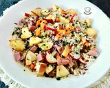 Foto del paso 5 de la receta: Ensalada de arroz tricolor con manzana y pavo