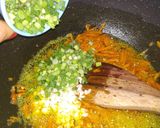 A picture of step 3 of Raw Turmeric Sabzi.