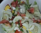 A picture of step 3 of Oven-Baked Pork Shoulder with Onions, Green Onions, and Bell Pepper in Wine.