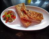 A picture of step 4 of Veggie wrap.