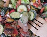 Zöldséges-szalonnás ragu recept fázis 2 fotója