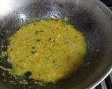 A picture of step 1 of Schezwan masala dosa.