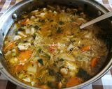 🧡Könnyű, tárkonyos vegyes zöldségleves hús, habarás, rántás nélkül - Jucus módra🧡 recept fázis 5 fotója