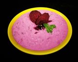 A picture of step 4 of Beetroot Rayta.